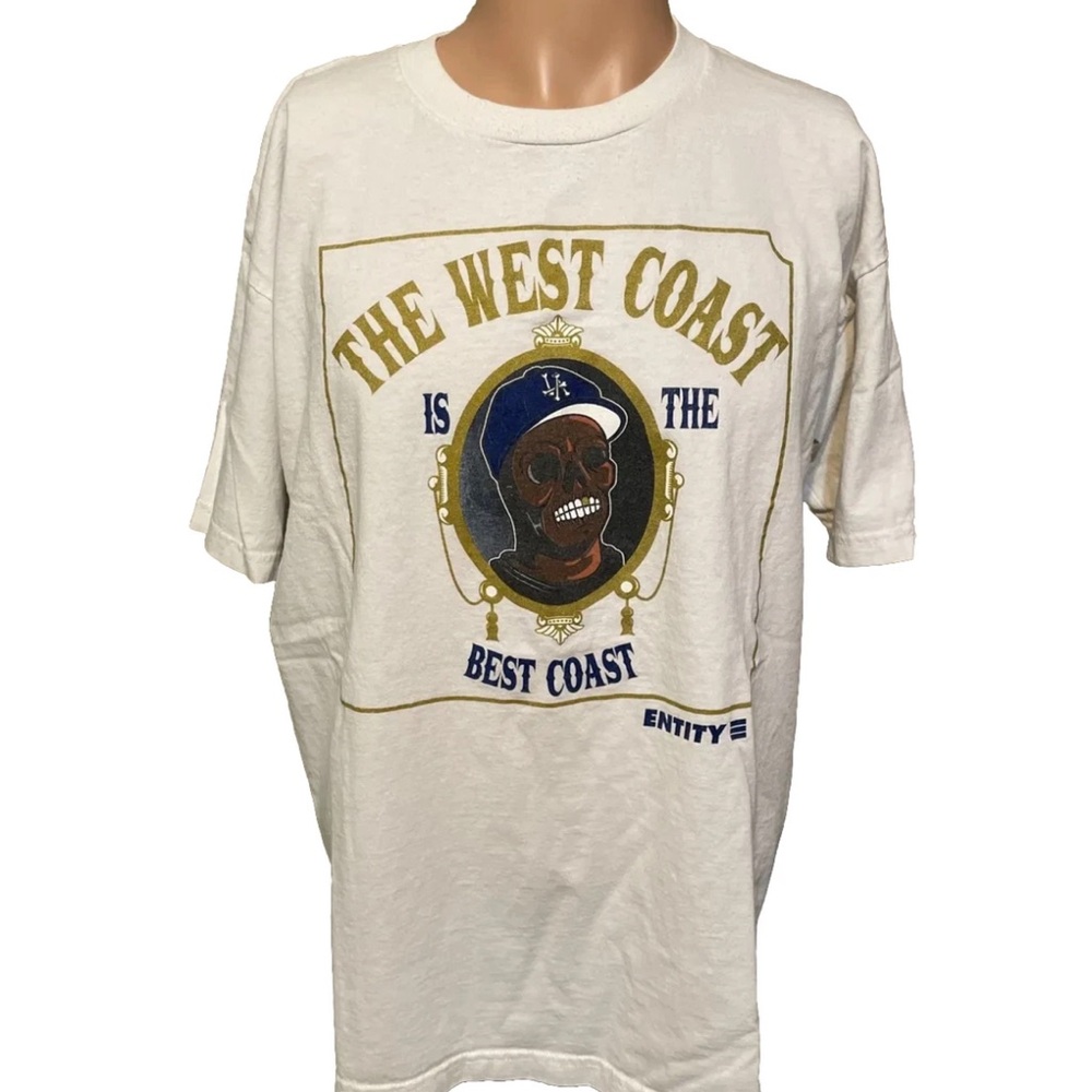 Vintage Dr. Dre T Shirt Entity The Chronic West Coast Hip Hop Rap White Size XL